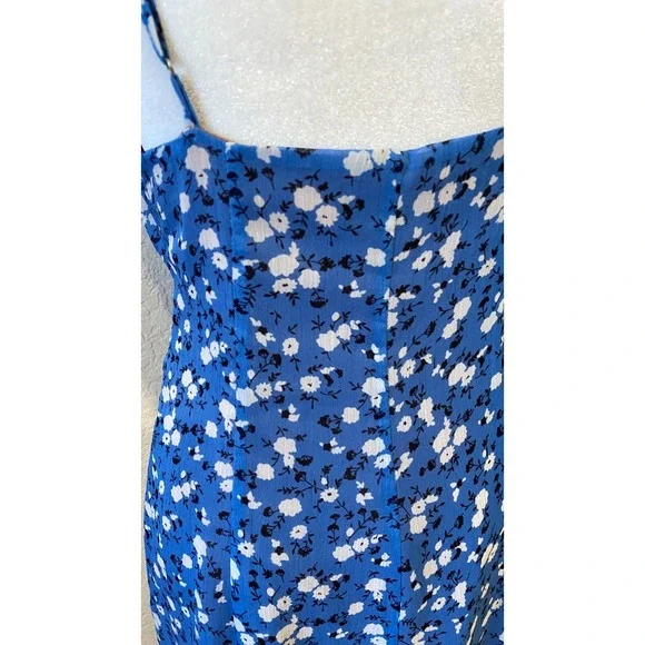 Majorelle Babydoll Midi Dress Sz S Ditsy Floral Garden Blue Feminine Y2K Fairy - Picture 6 of 12